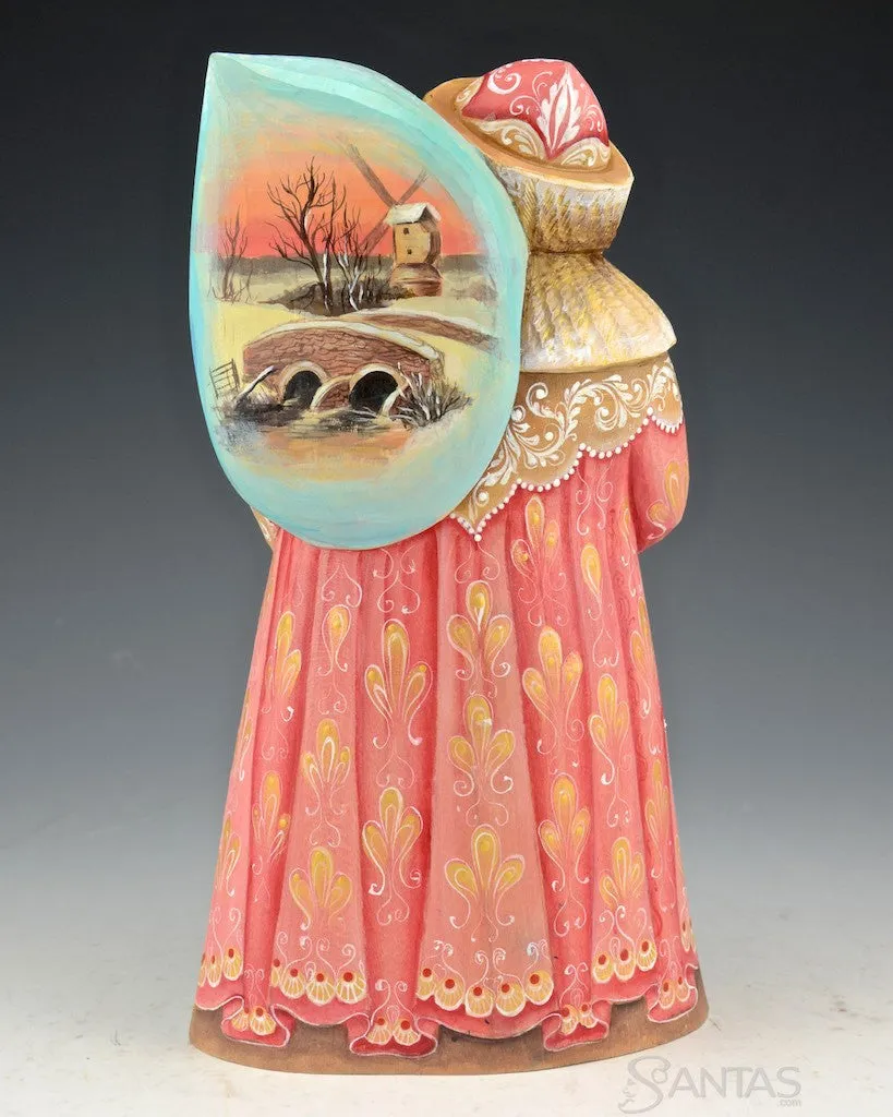 10 inch Russian Santa with Oil painted Scenes