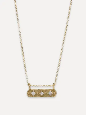 14K Kiran Necklace - horizontal "shining soul"