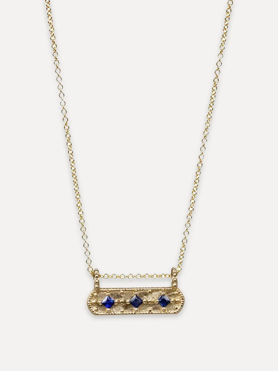 14K Kiran Necklace - horizontal "shining soul"