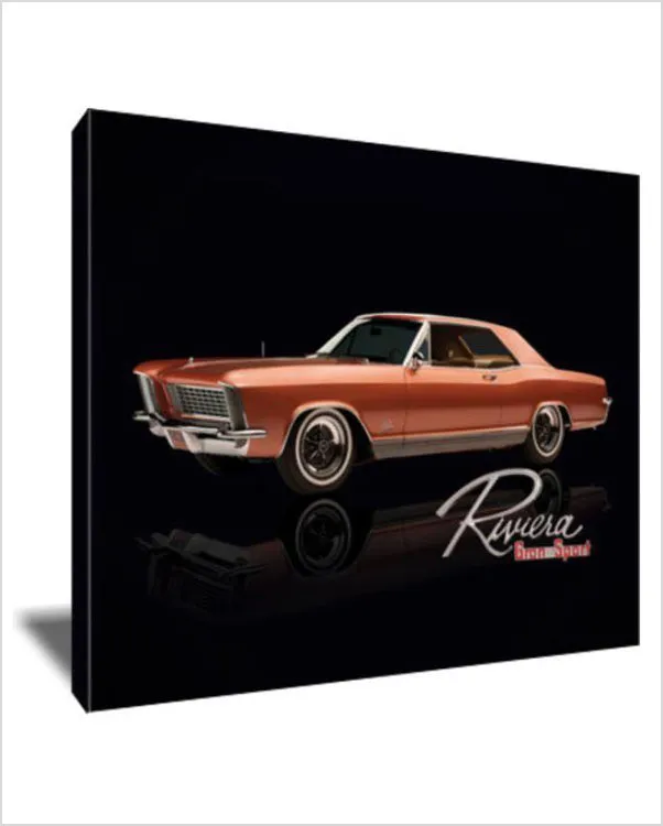 1965 Buick Riviera SCO Canvas Print 16 x 20 "