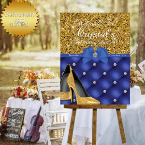 40th Birthday Tufted Canvas Welcome Sign