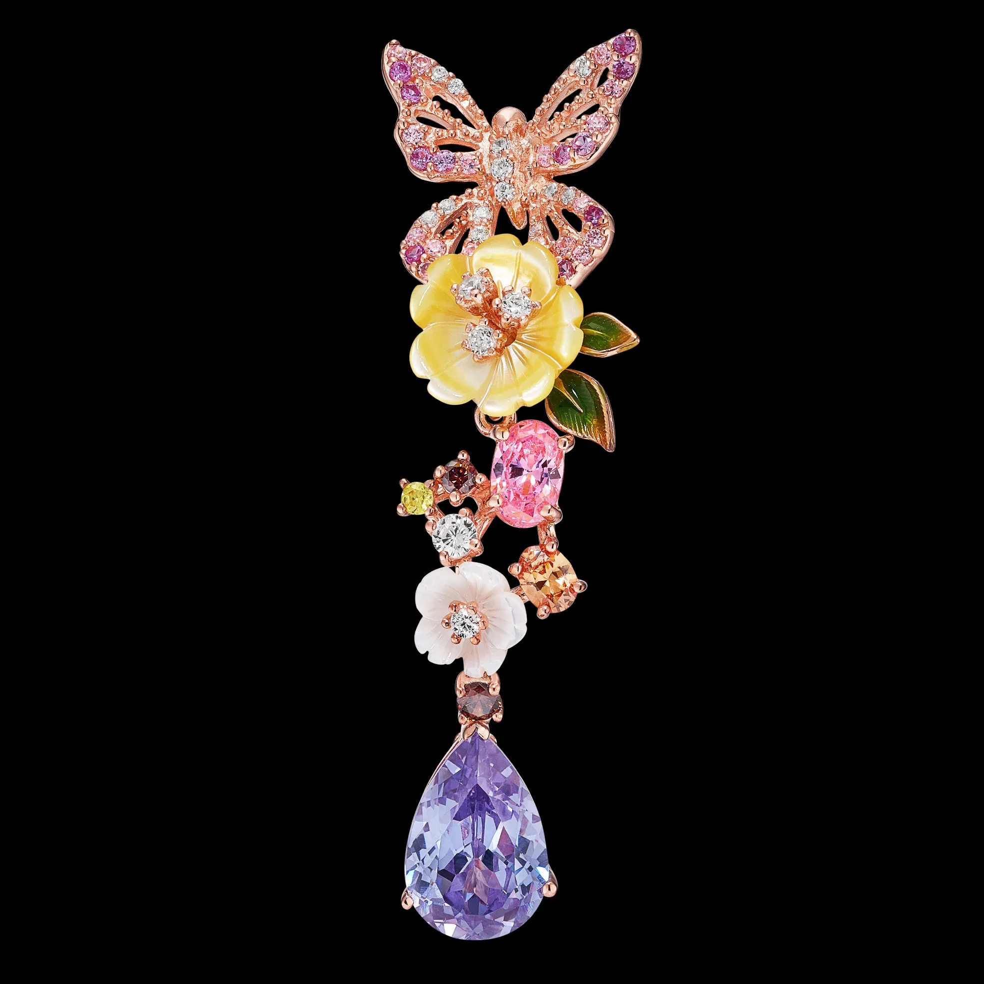 Amethyst Vine Earrings
