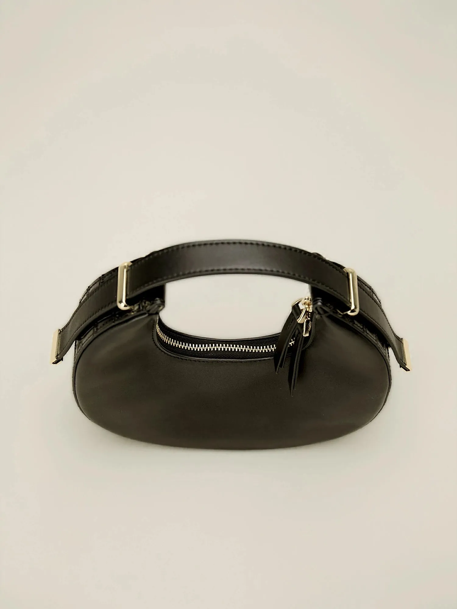 Amoretu Zipper Crescent Bag