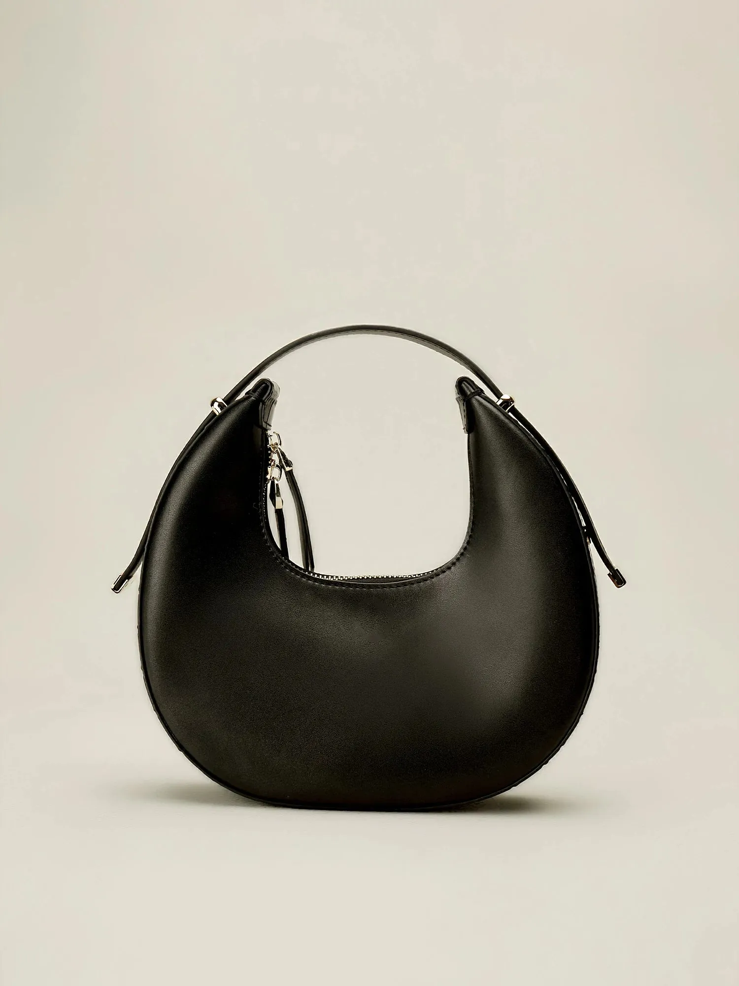 Amoretu Zipper Crescent Bag