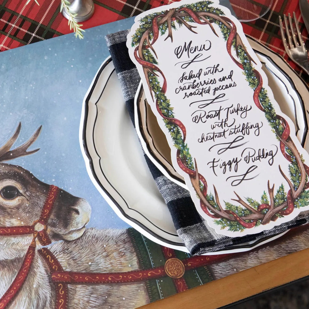 Antler Garland Table Card