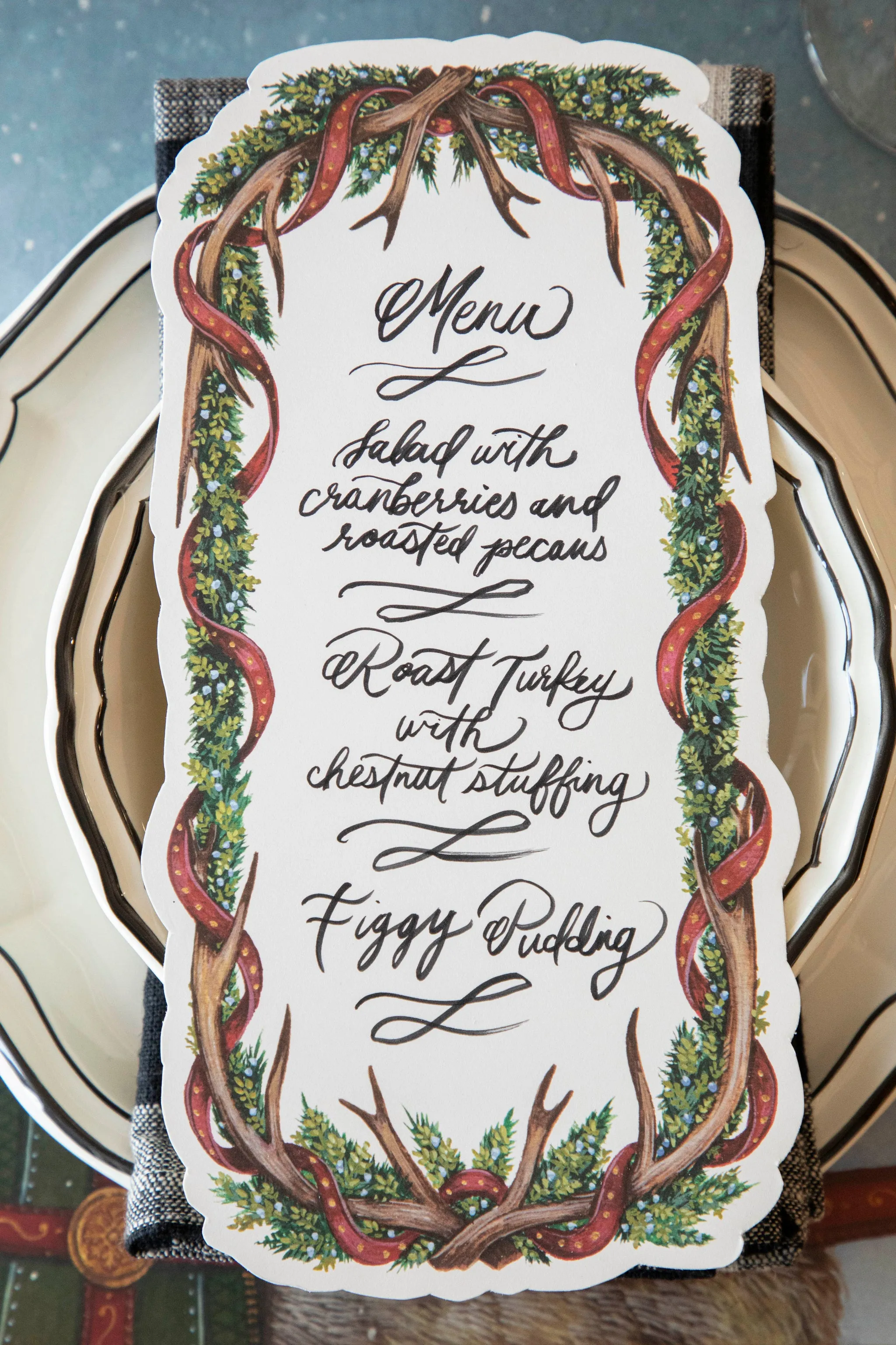 Antler Garland Table Card