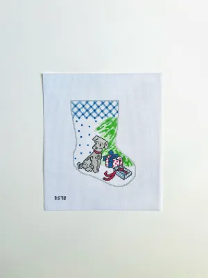 Are Those For Me Puppy? Ornament Sized Stocking Canvas