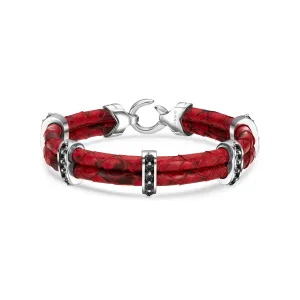 B452P Silver with Black Diamond Columns on Python