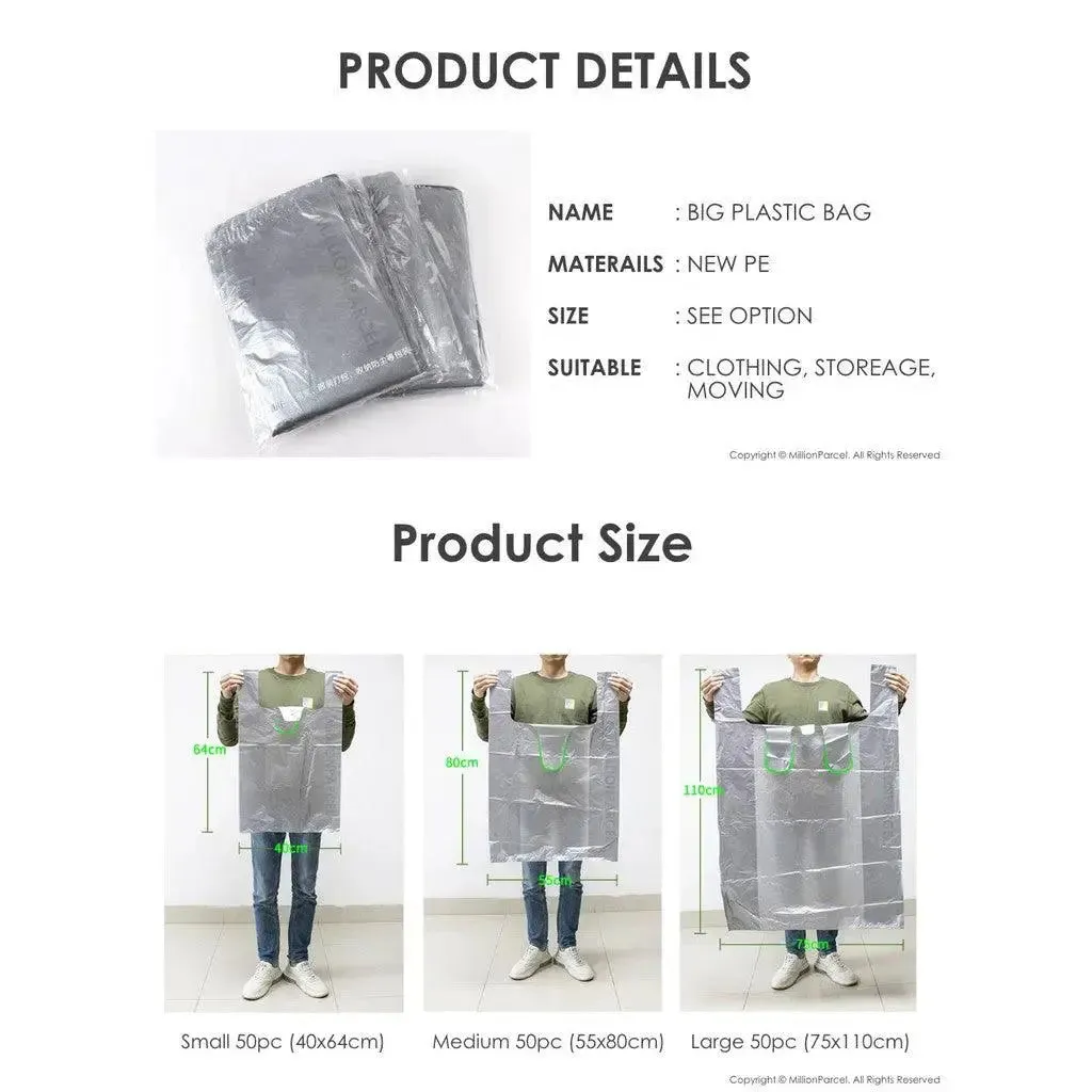 Big Plastic Bag I Storage Bag | Moving Plastic Bag