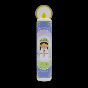 Blessed Virgin Mary (The Memorare) Wooden Prayer Candle