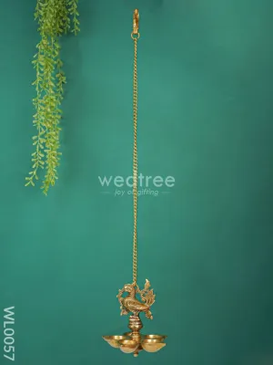 Brass Hanging Annapakshi Five-Face Diya - WL0057