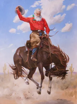 CA1037 Cayuse Christmas Canvas Giclee Large - Framed  18" X 24"