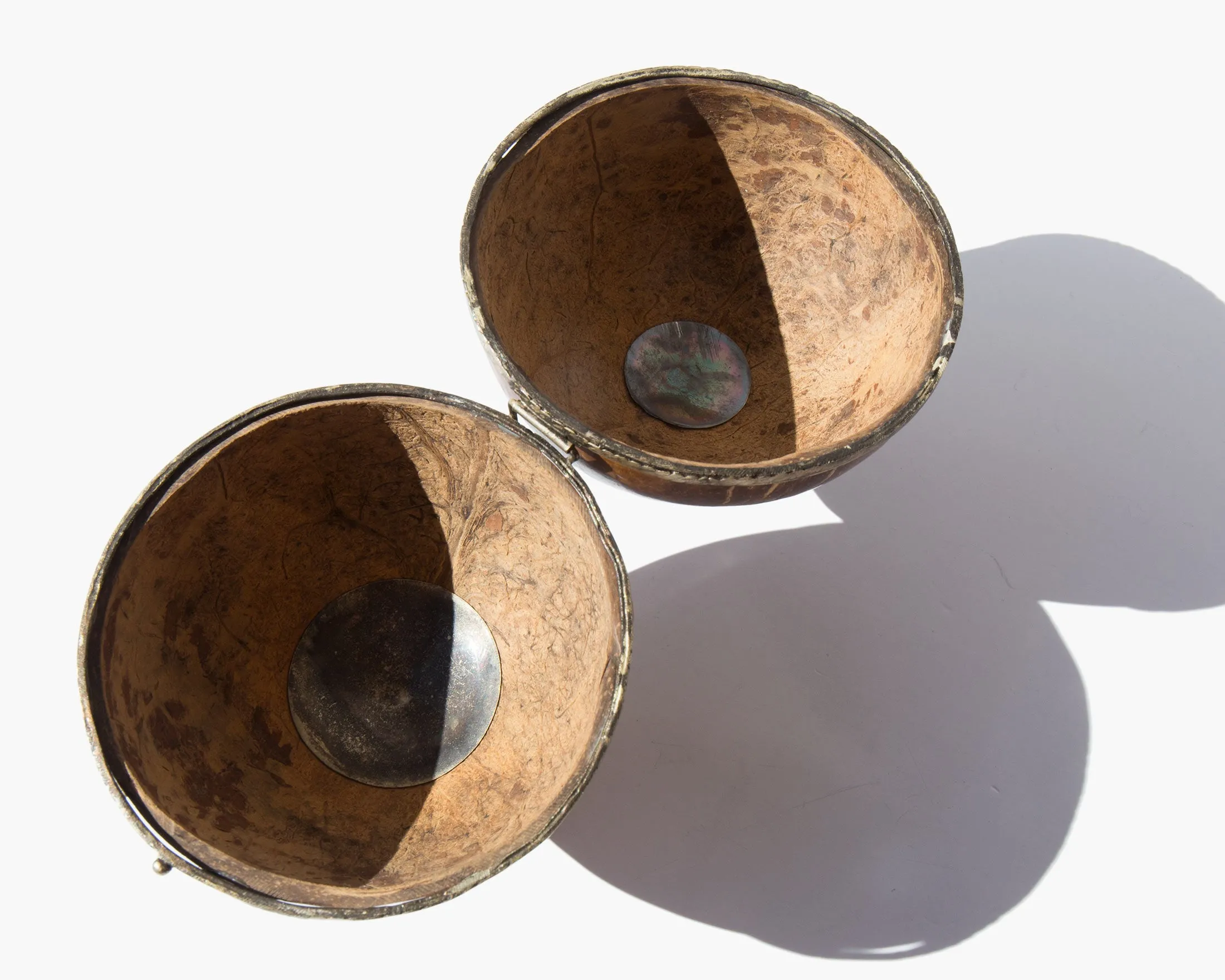 Carved Coconut Pedestal Box