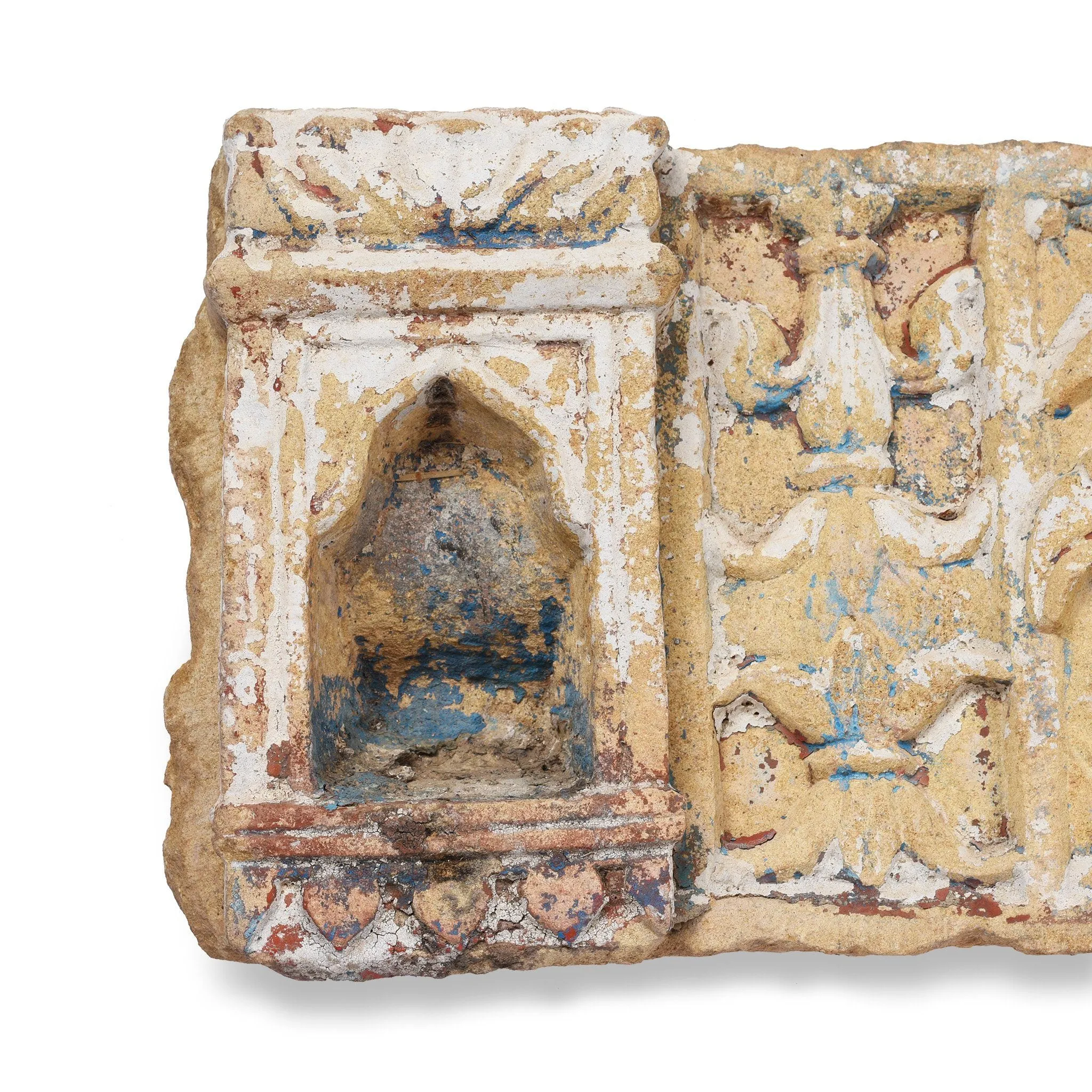 Carved Stone Lintel Panel From Jaisalmer - 19thC
