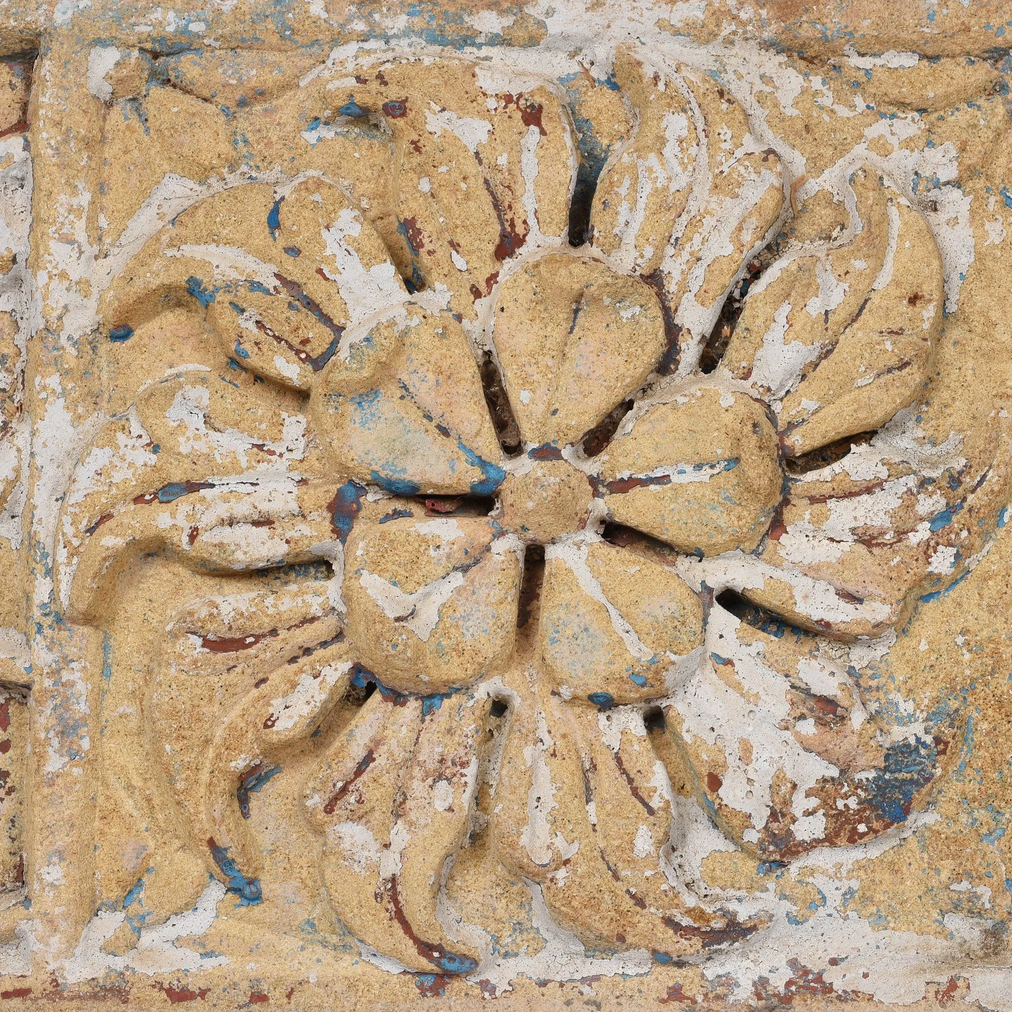 Carved Stone Lintel Panel From Jaisalmer - 19thC