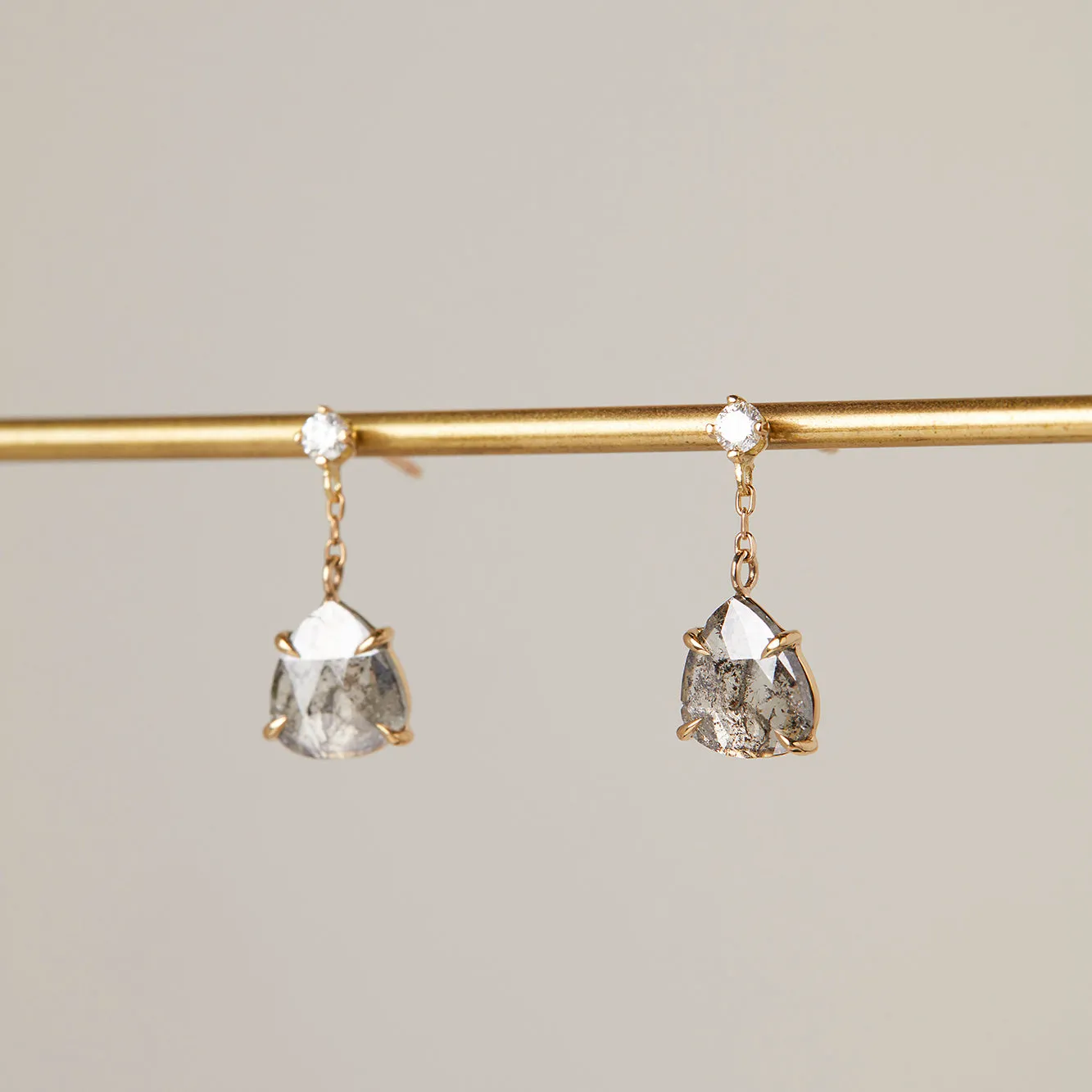 CE6-OOAK | 1.71 Carat One-of-a-Kind Diamond Slice Earrings