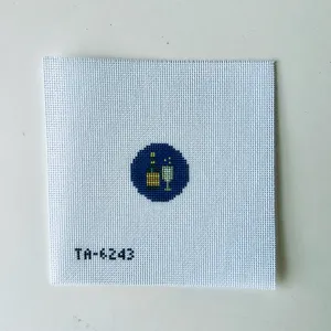 Champagne Key Fob Insert Canvas
