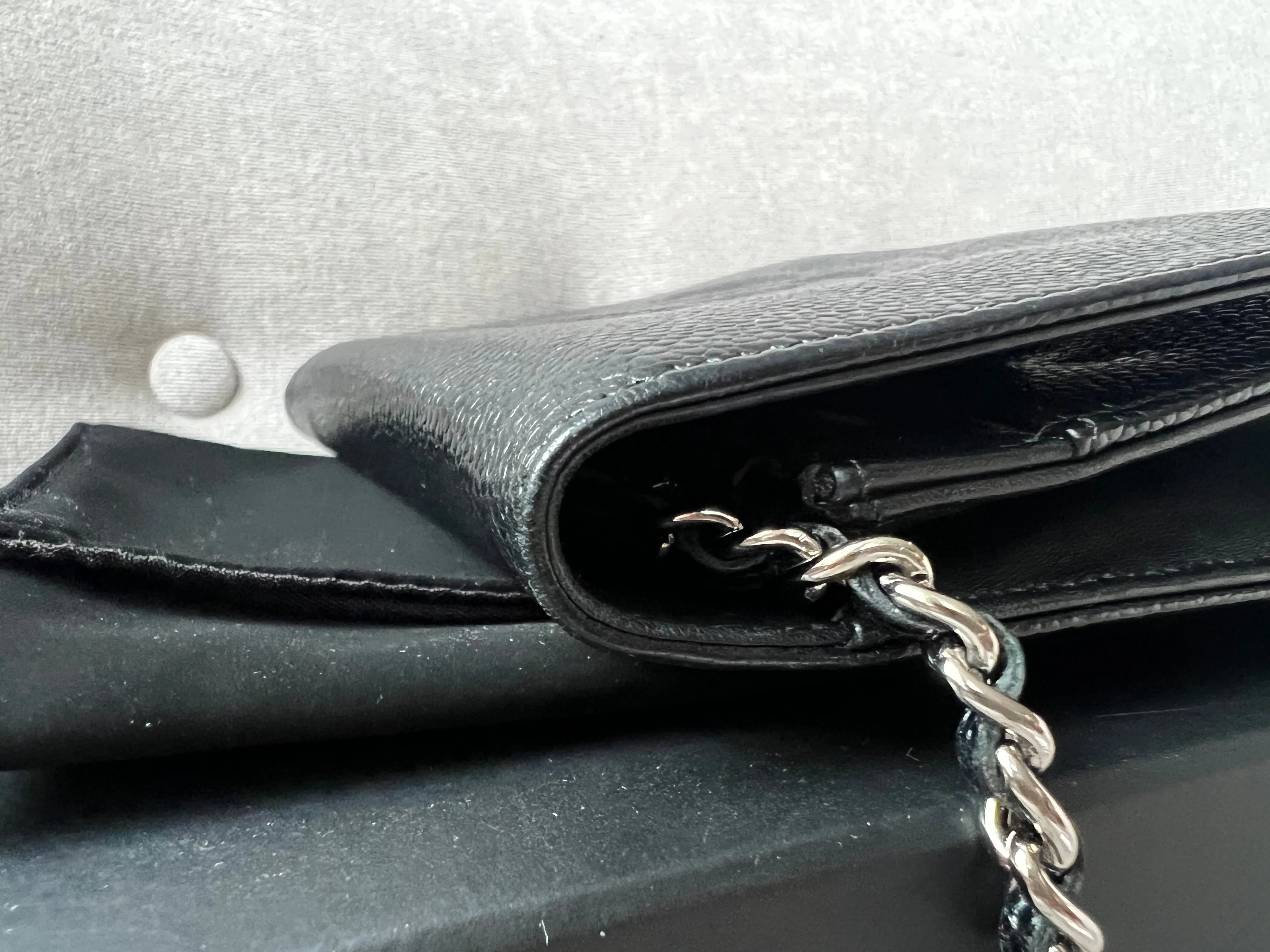 Chanel Black Caviar Timeless Wallet on Chain