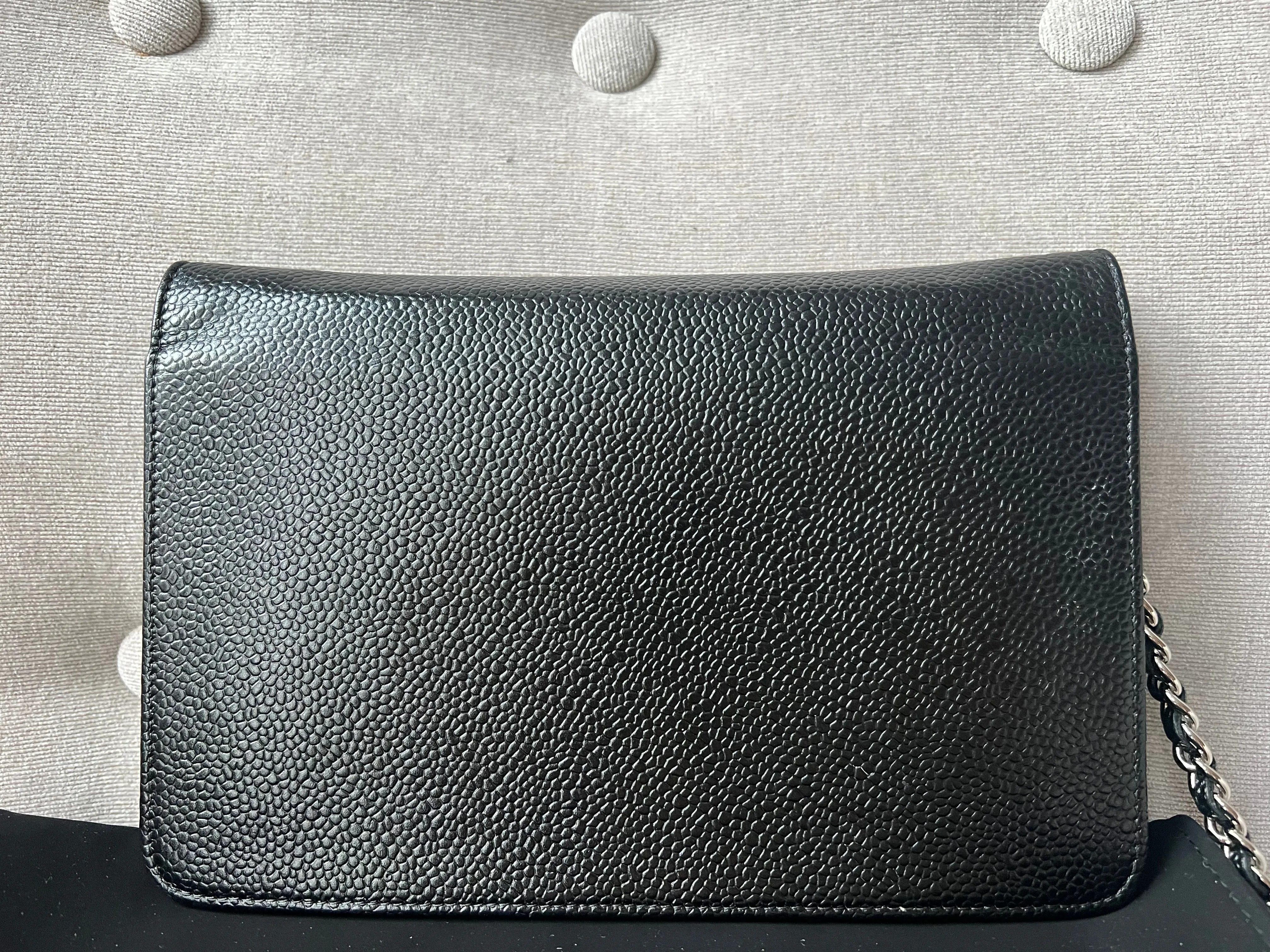 Chanel Black Caviar Timeless Wallet on Chain
