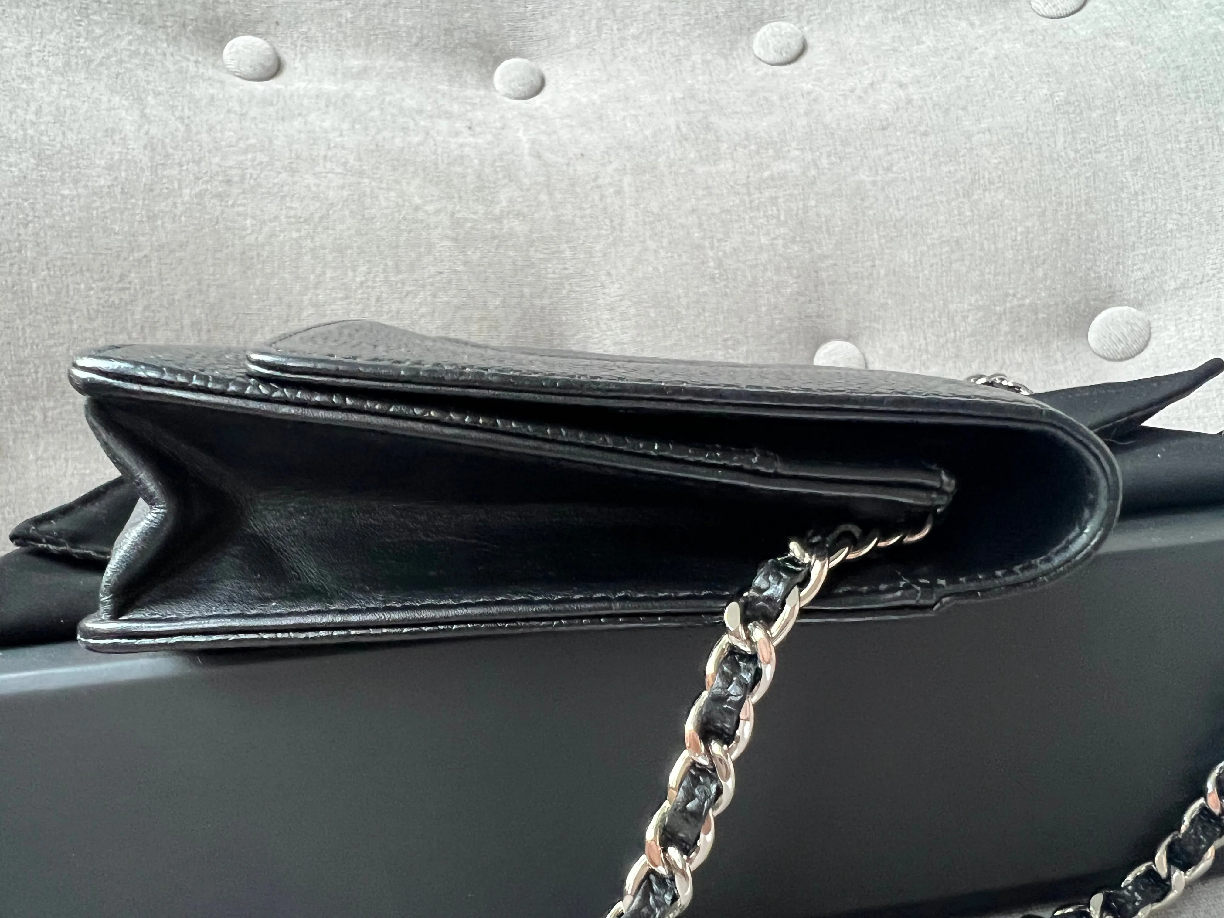 Chanel Black Caviar Timeless Wallet on Chain