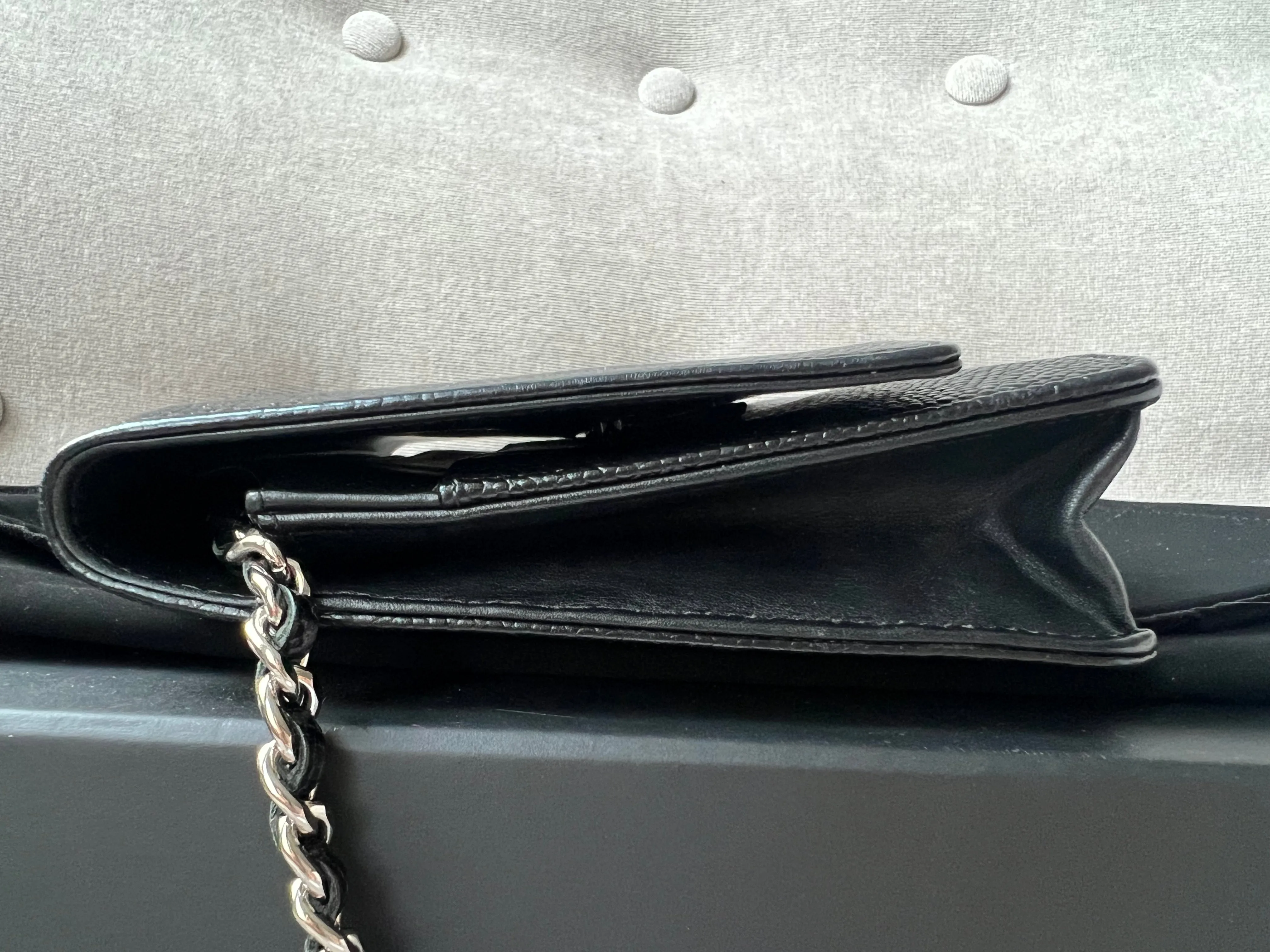 Chanel Black Caviar Timeless Wallet on Chain