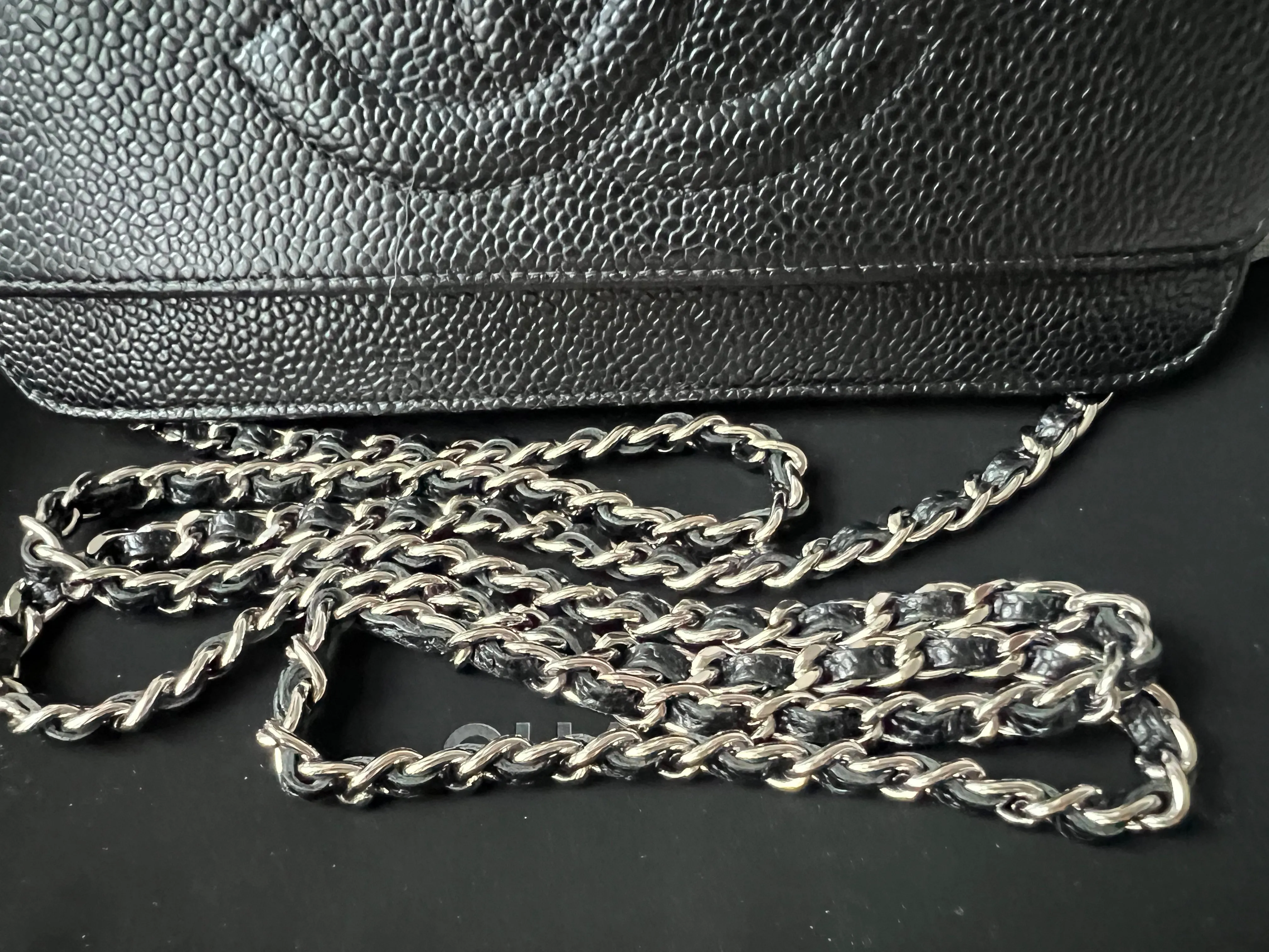 Chanel Black Caviar Timeless Wallet on Chain
