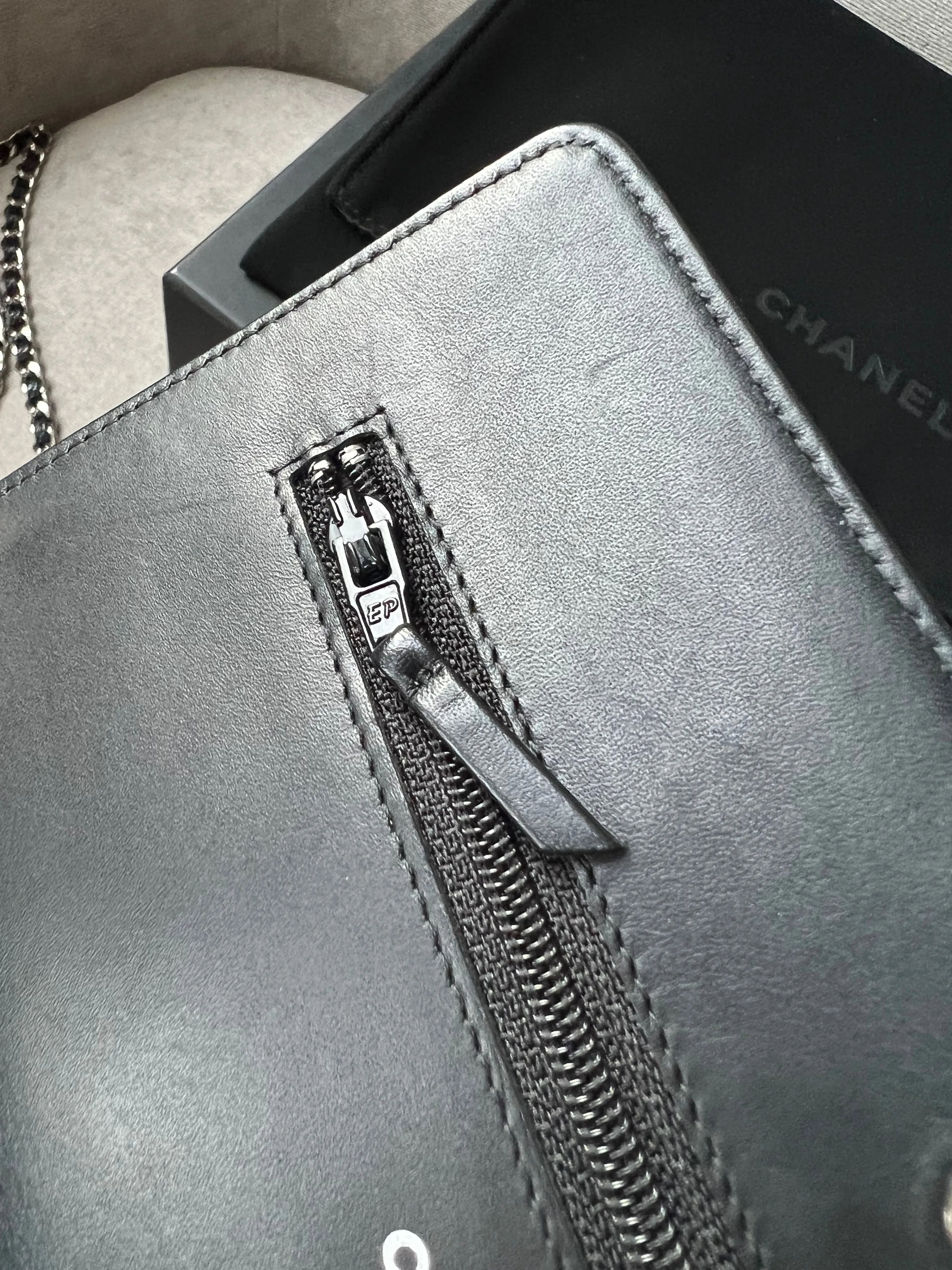 Chanel Black Caviar Timeless Wallet on Chain