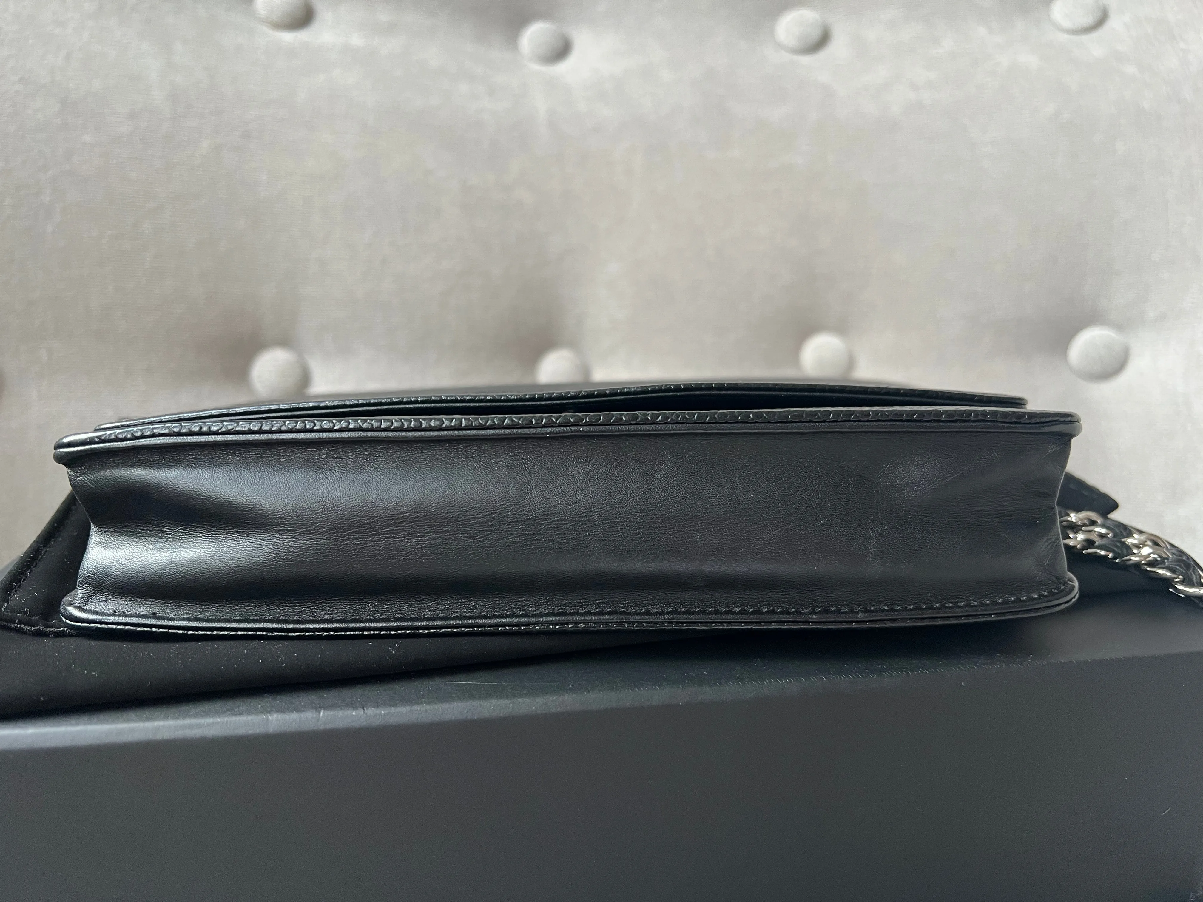 Chanel Black Caviar Timeless Wallet on Chain