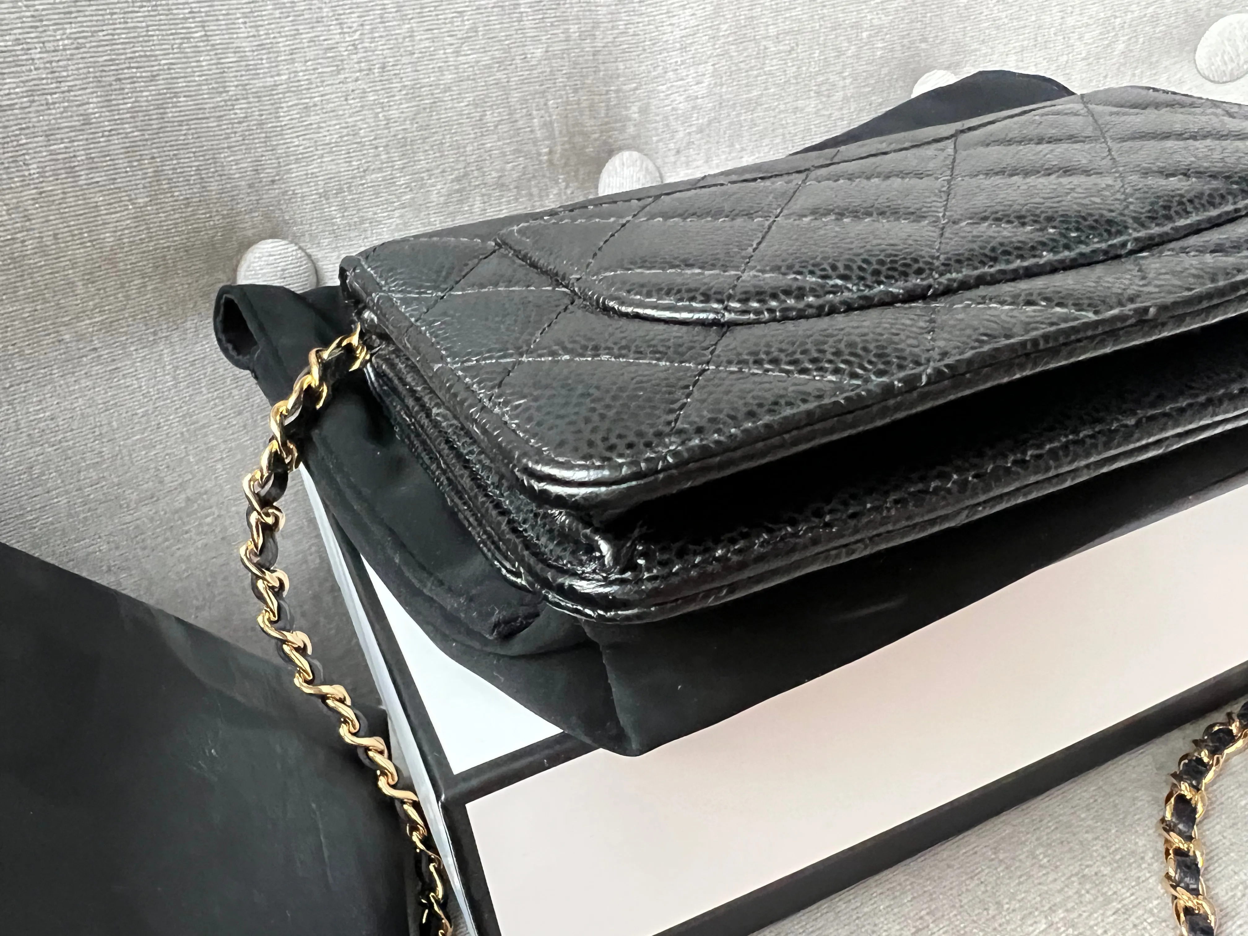 Chanel Black Caviar Wallet on Chain (RRP £2,810)
