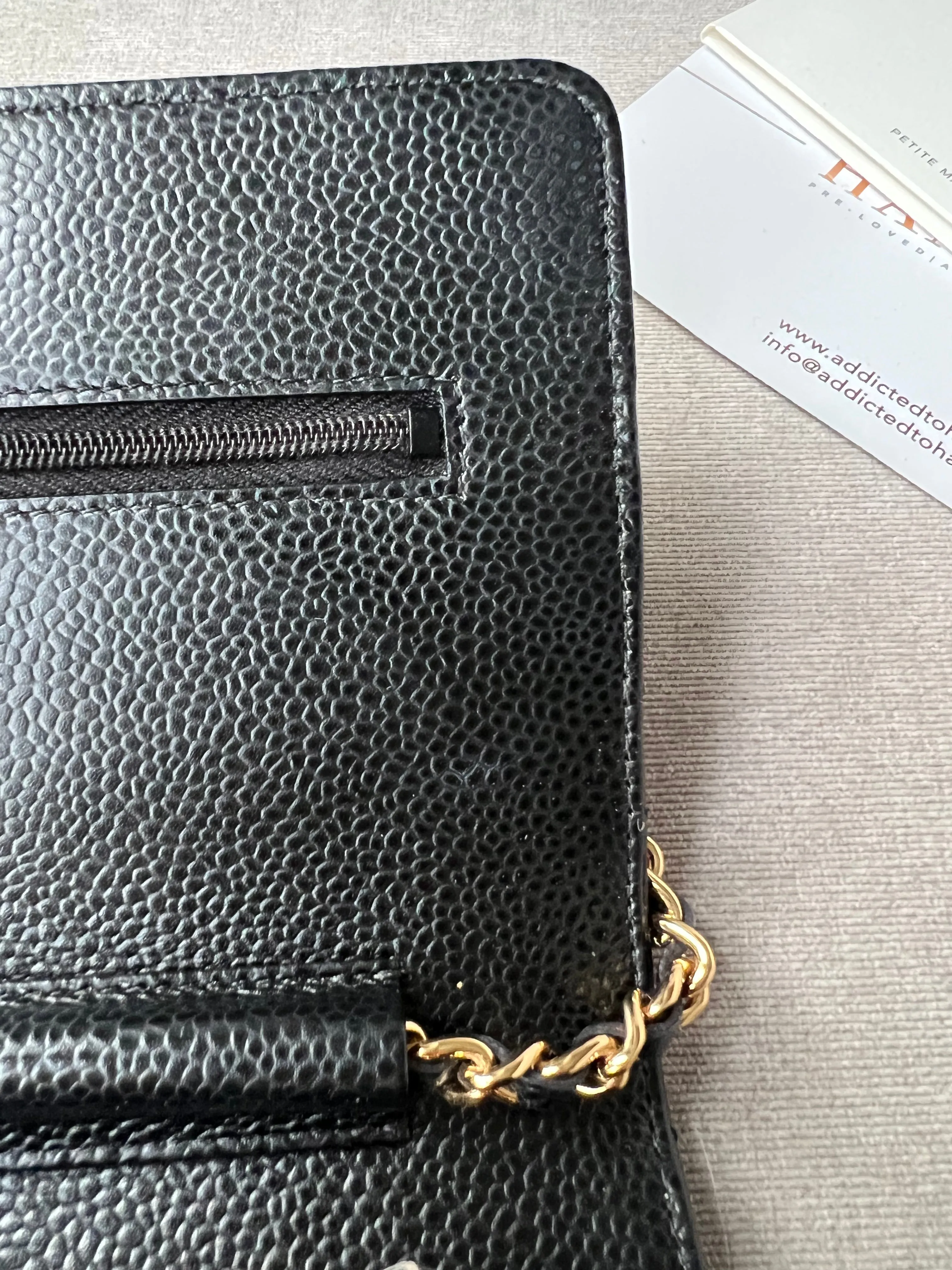 Chanel Black Caviar Wallet on Chain (RRP £2,810)