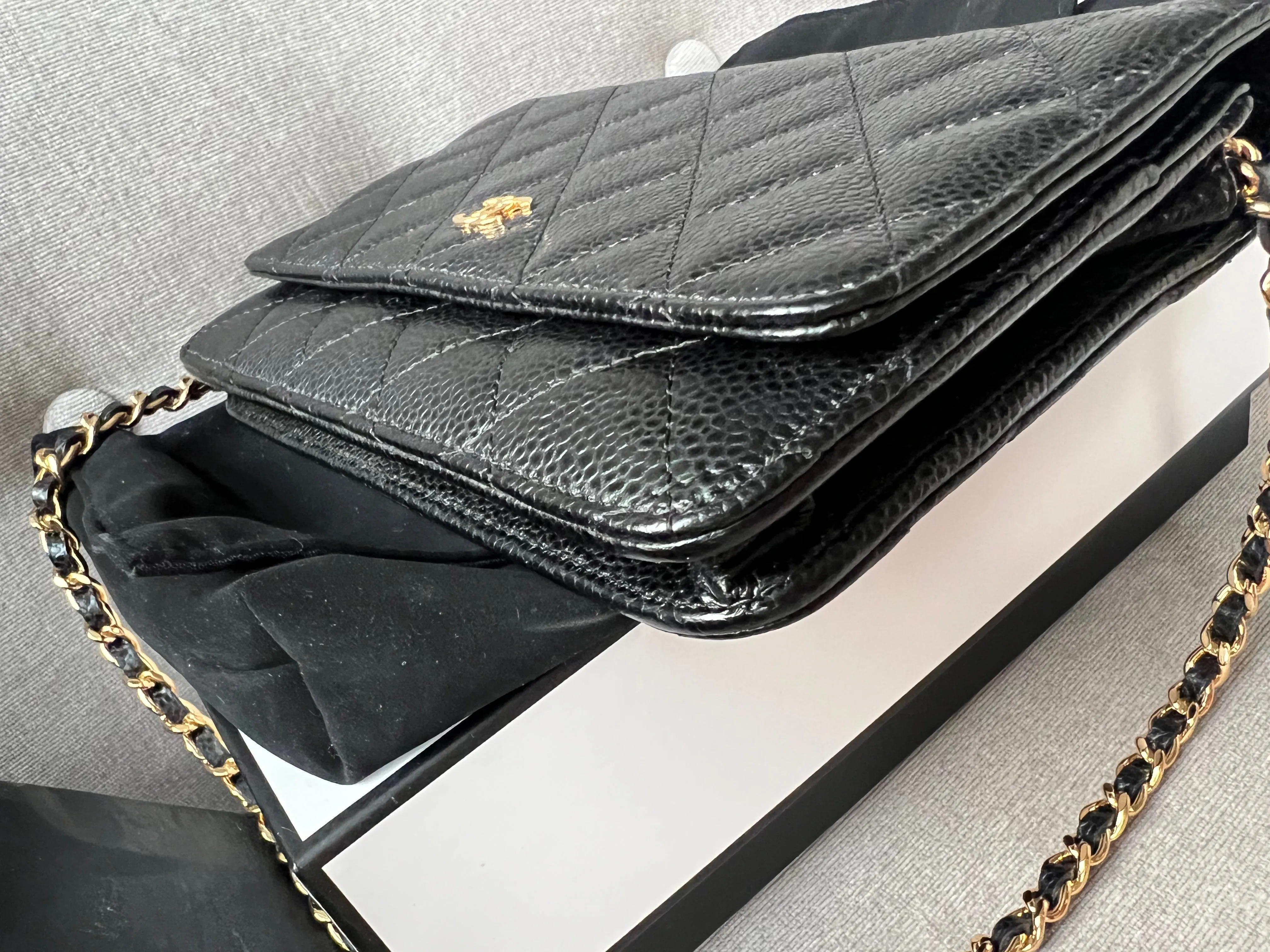 Chanel Black Caviar Wallet on Chain (RRP £2,810)