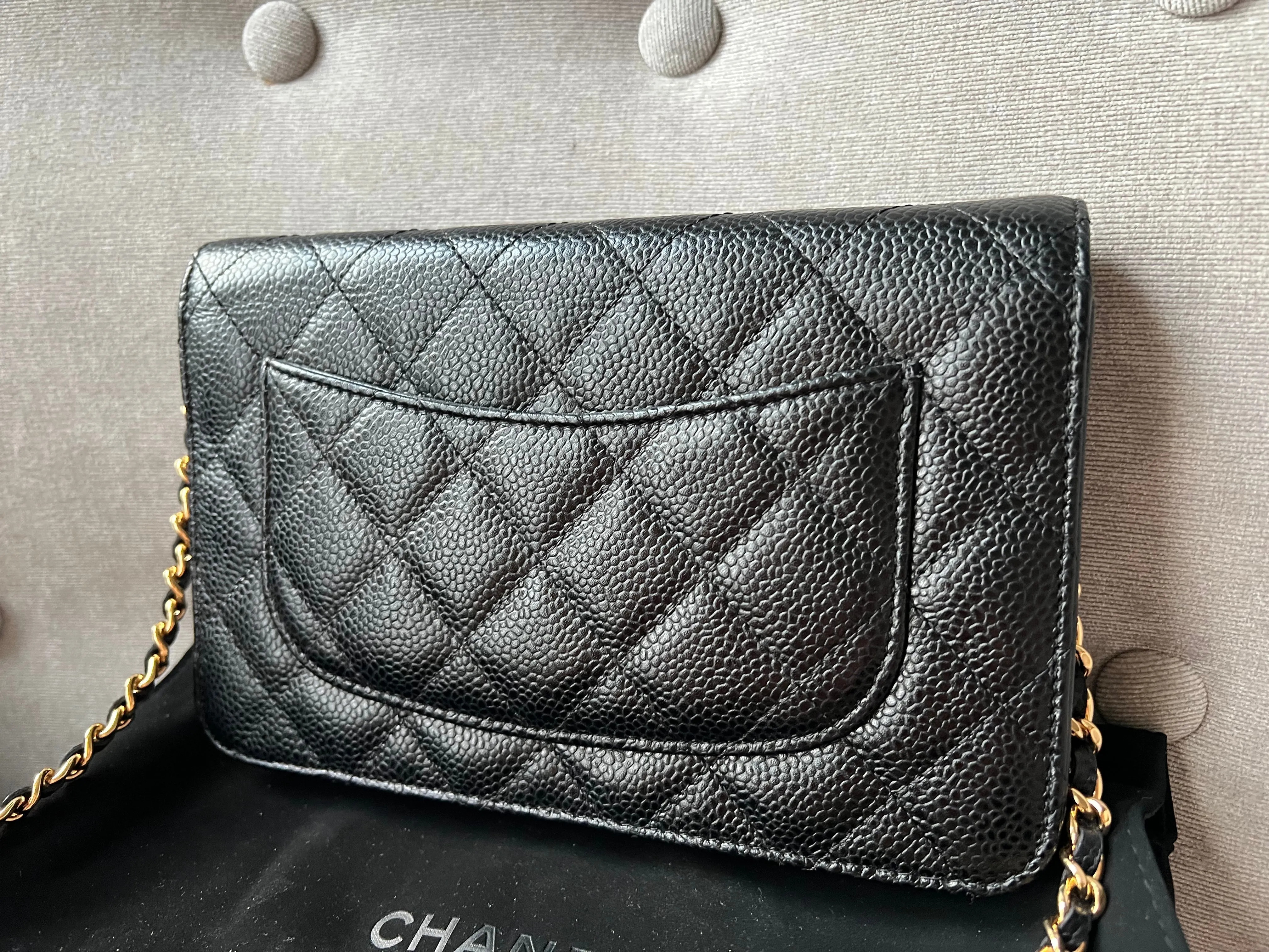 Chanel Black Caviar Wallet on Chain (RRP £2,810)