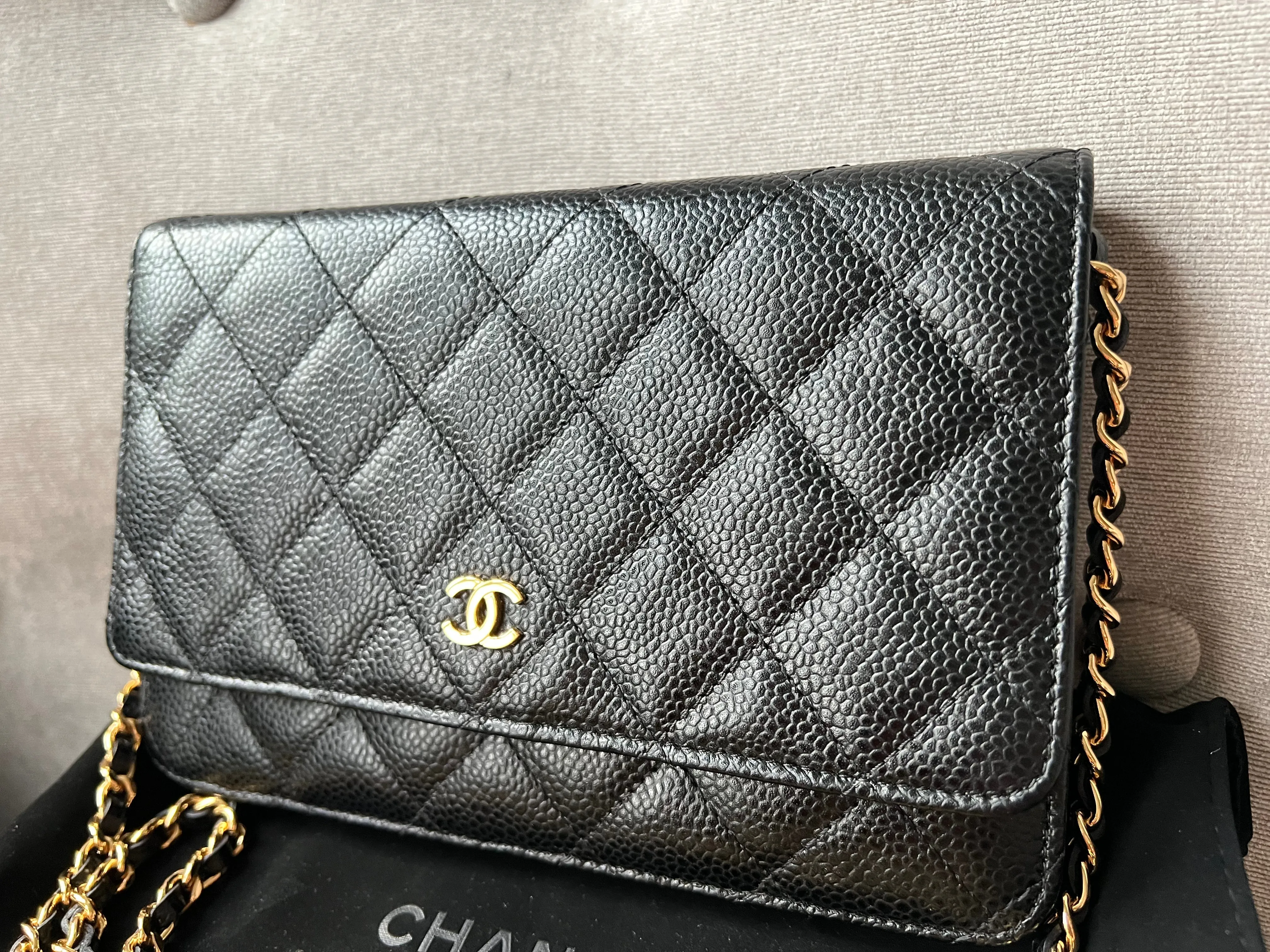Chanel Black Caviar Wallet on Chain (RRP £2,810)