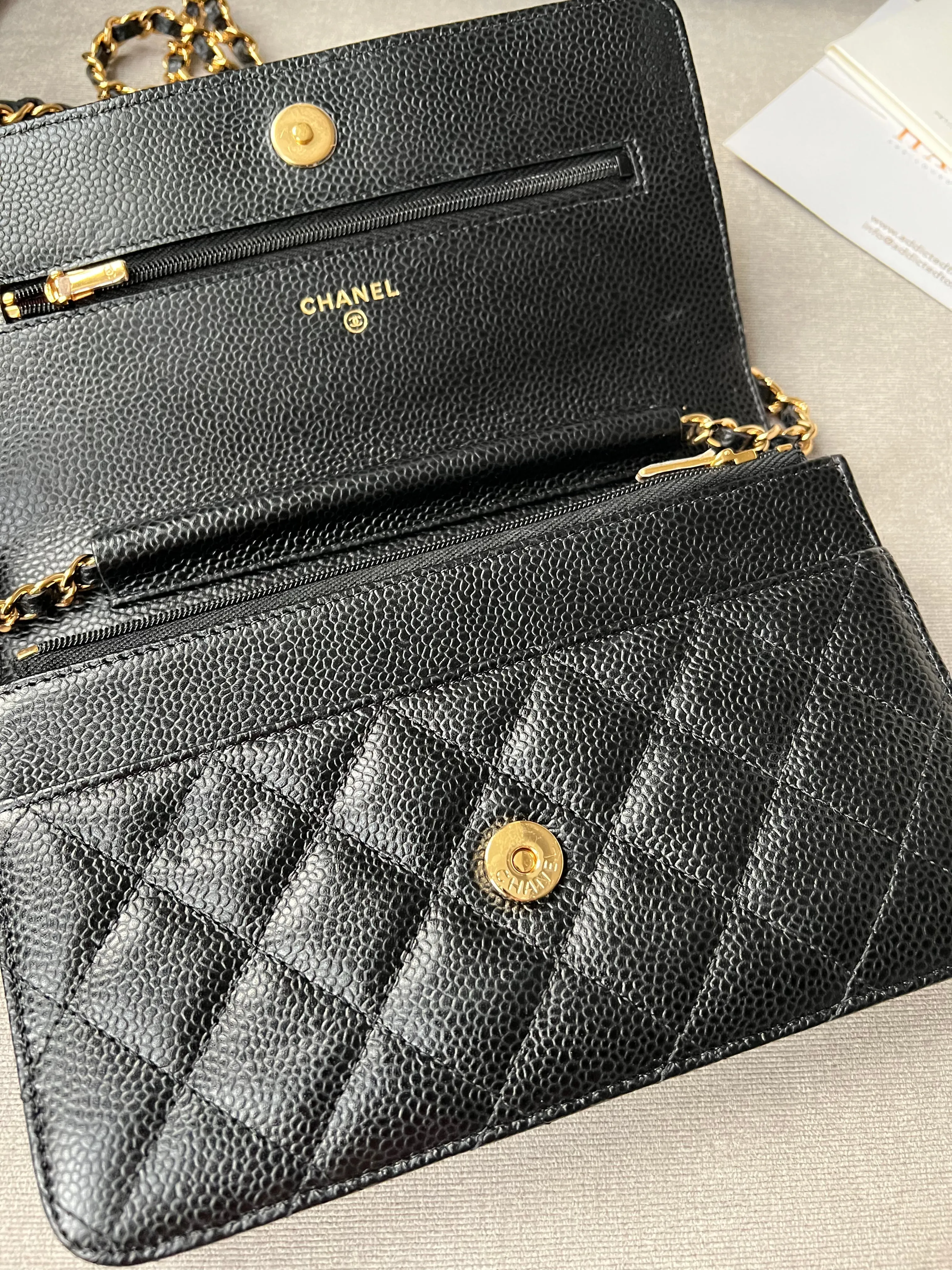 Chanel Black Caviar Wallet on Chain (RRP £2,810)