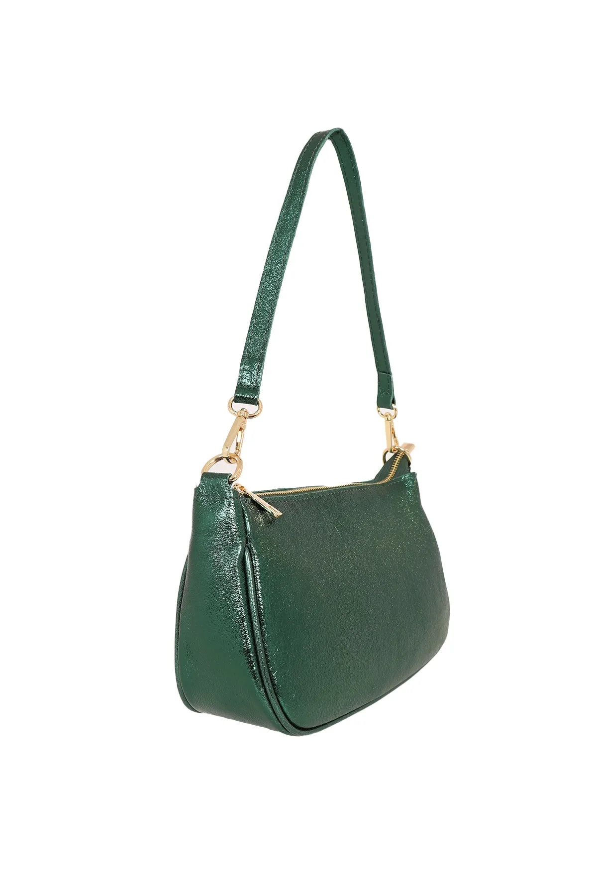 Chloe Baguette Bag - Green, Metallic