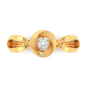 Chocolate Shape 14k Gold Earrings With American Diamonds
