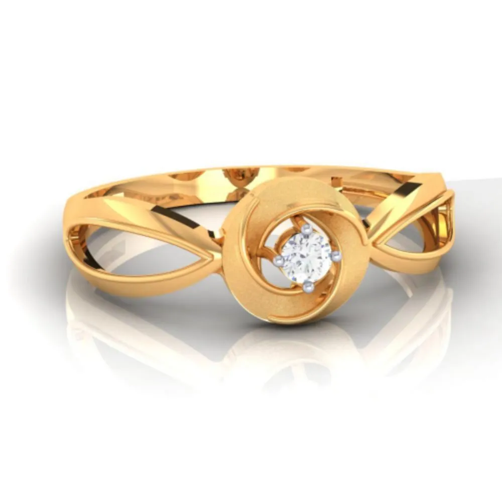 Chocolate Shape 14k Gold Earrings With American Diamonds