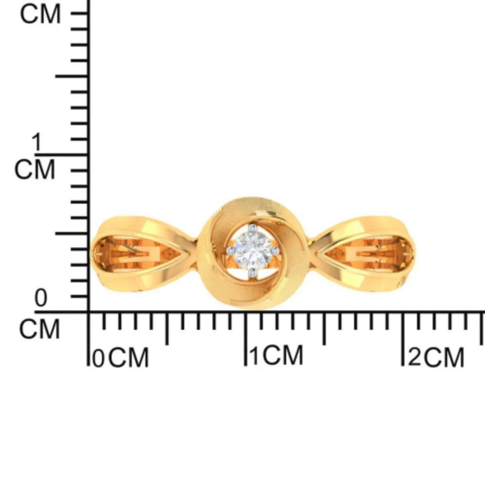 Chocolate Shape 14k Gold Earrings With American Diamonds
