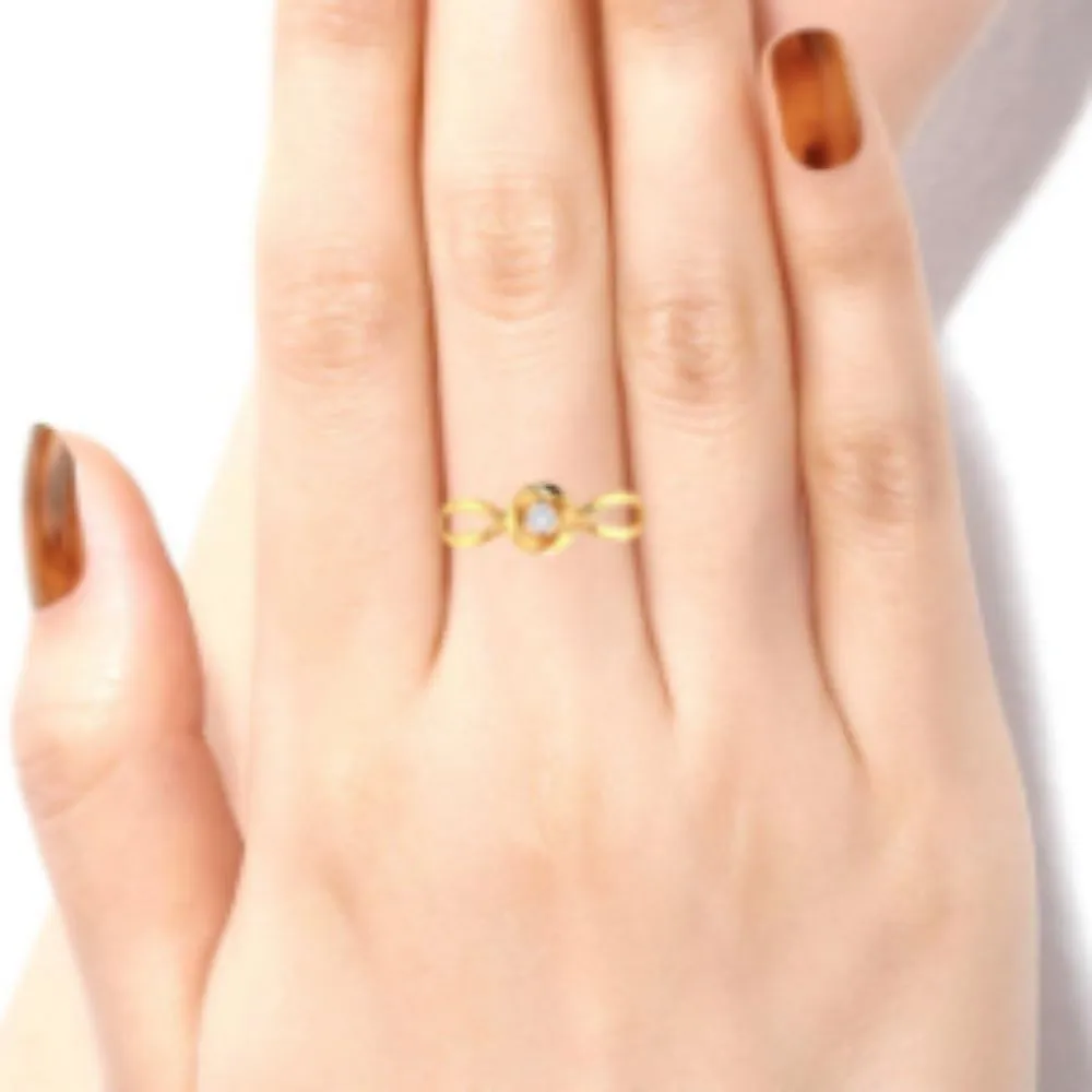 Chocolate Shape 14k Gold Earrings With American Diamonds