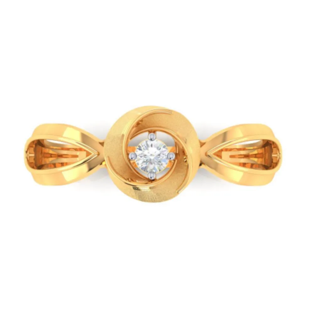 Chocolate Shape 14k Gold Earrings With American Diamonds