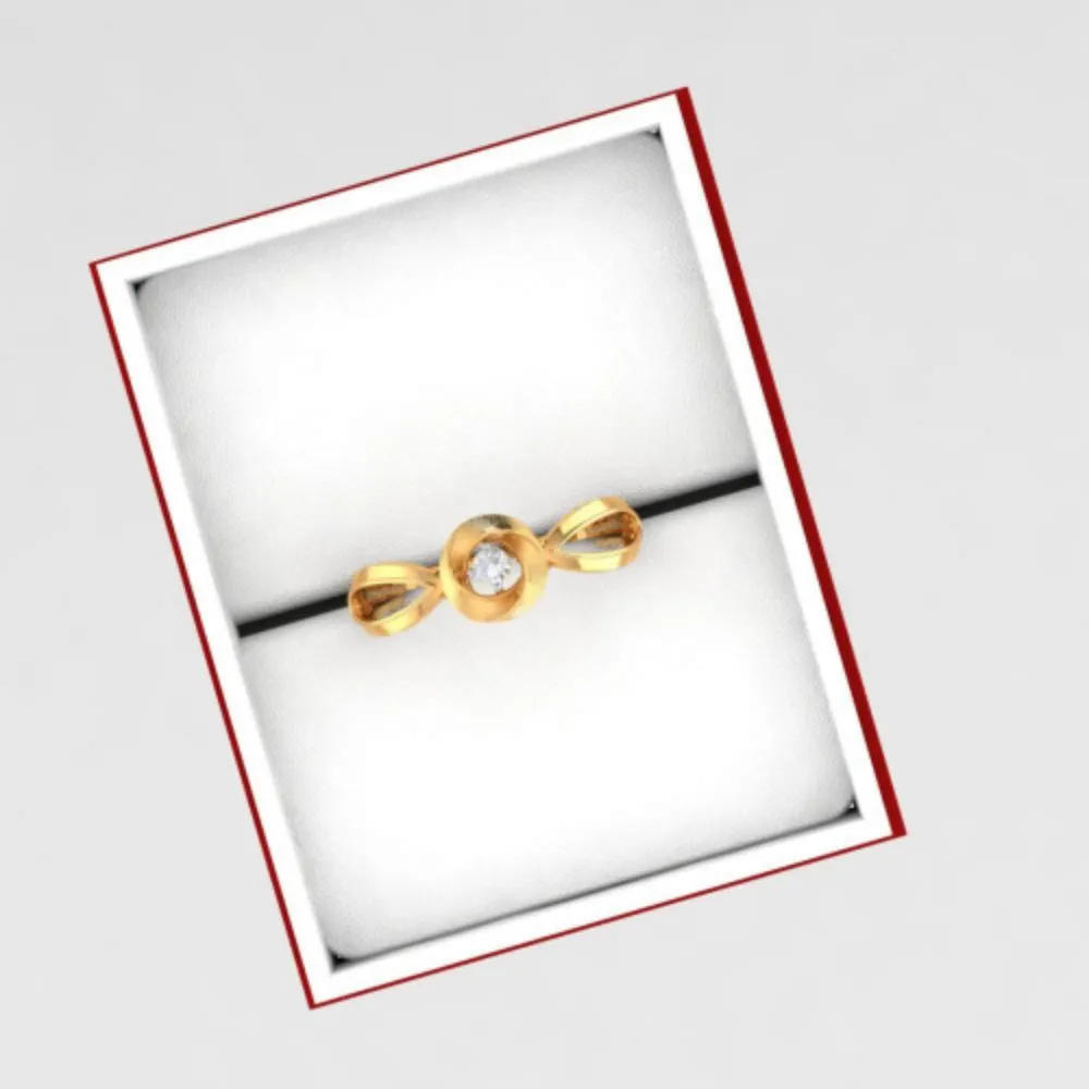 Chocolate Shape 14k Gold Earrings With American Diamonds