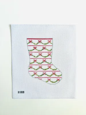 Christmas Garland Gala Ornament Sized Stocking Canvas