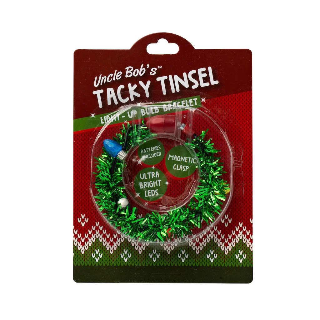 Christmas Tacky Tinsel Light Up Bracelet