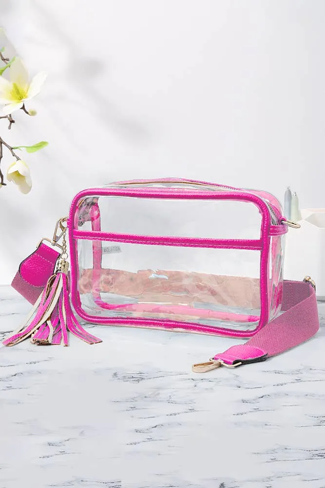 Clear PU Cross Body Camera Bag