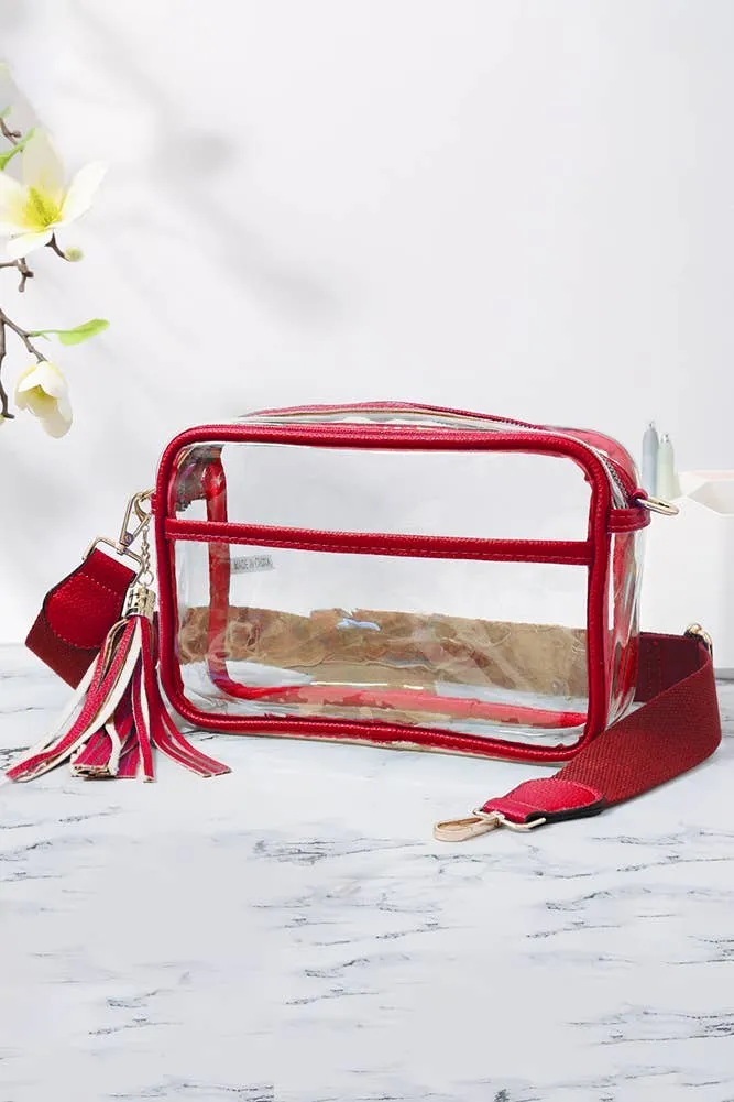 Clear PU Cross Body Camera Bag