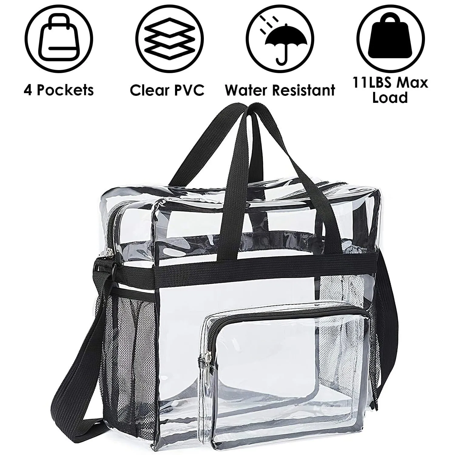Clear Transparent Shoulder Bag Stadium Approved
