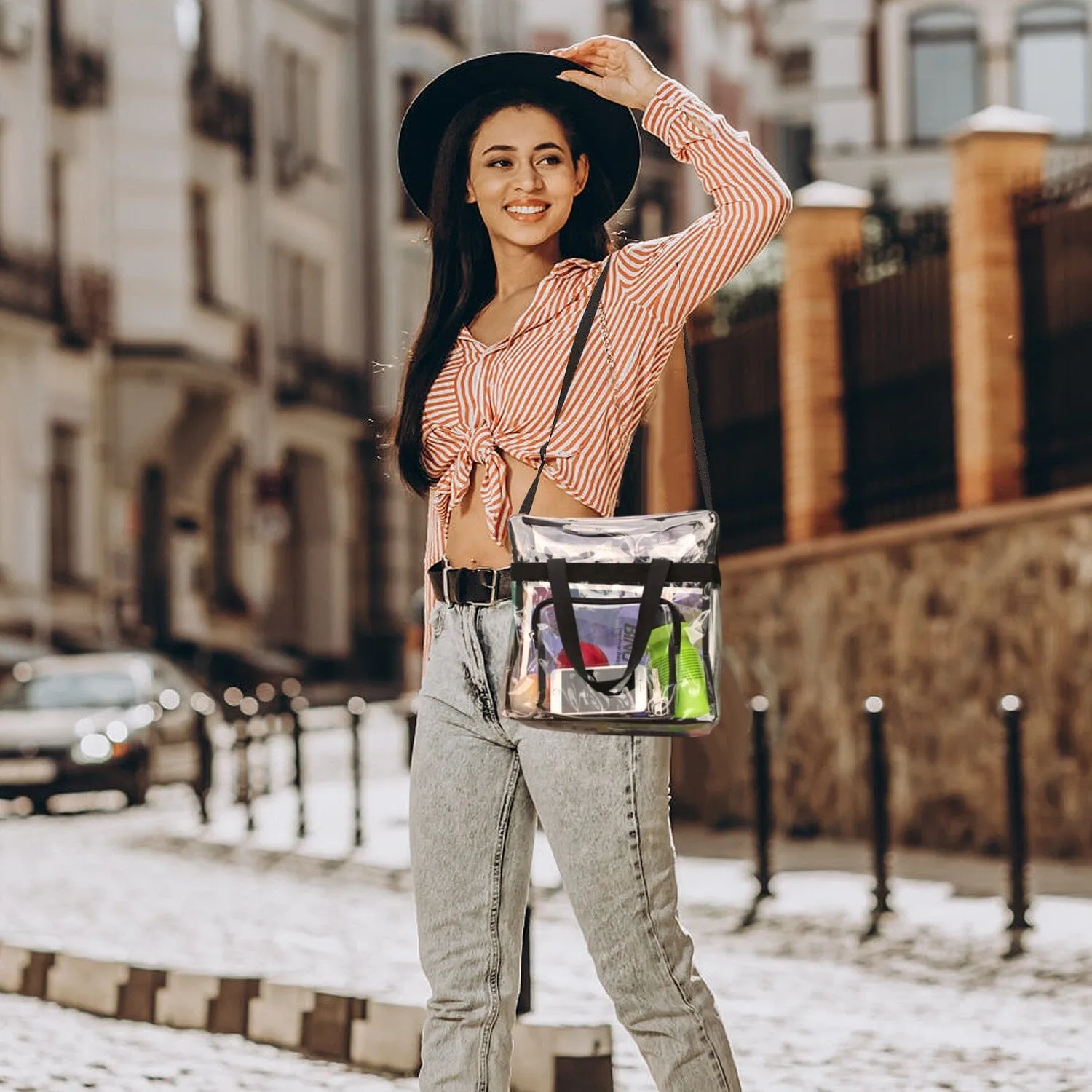 Clear Transparent Shoulder Bag Stadium Approved