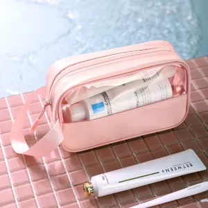 Clear Travel Toiletry Makeup Bags Water Resistant Organizer Pouch