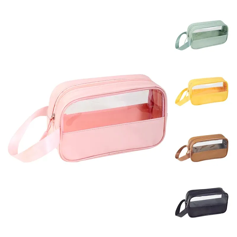 Clear Travel Toiletry Makeup Bags Water Resistant Organizer Pouch