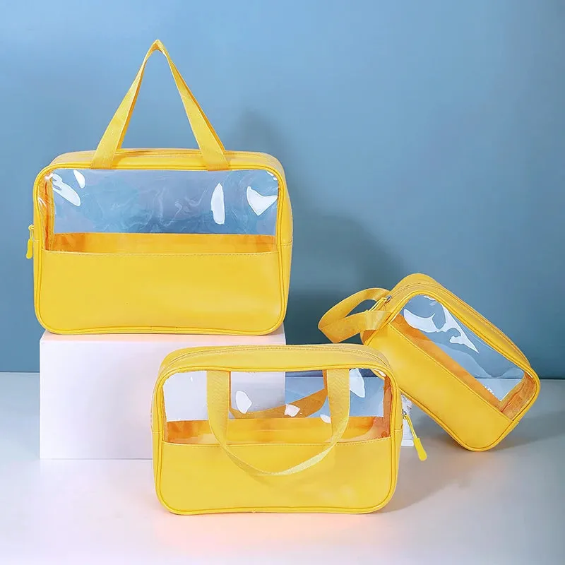Clear Travel Toiletry Makeup Bags Water Resistant Organizer Pouch